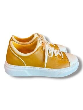 Samuel Hubbard Flight Solo Leather Sneaker Retro Yellow Mustard Women’s Size 6
